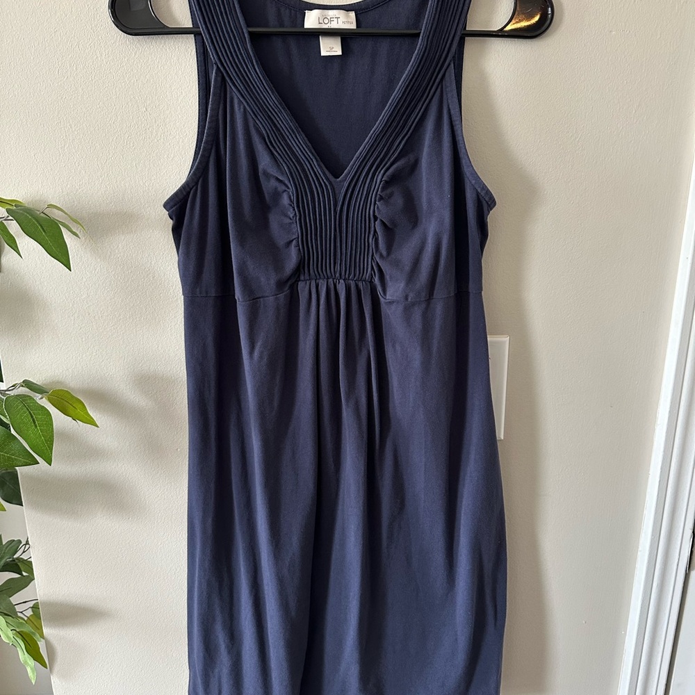 LOFT Navy Sleeveless Dress